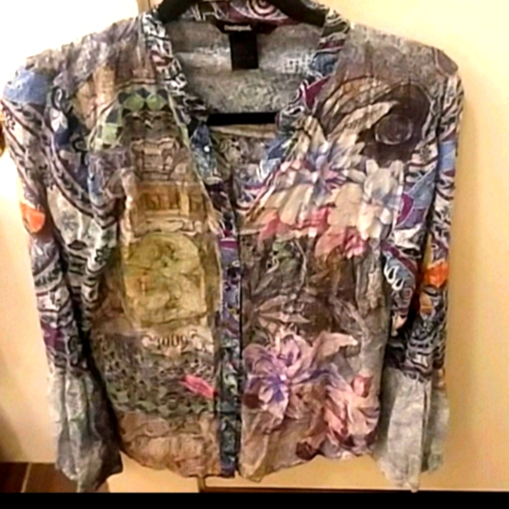 Desigual botton down shirt in unique design